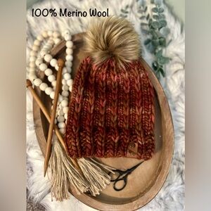 Hand knit beanie